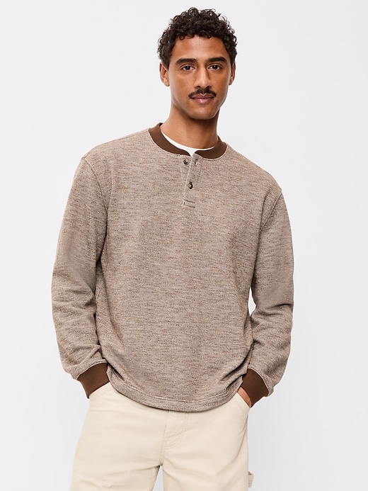 Image number 1 showing, Fleece Henley T-Shirt