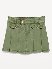 Image number 1 showing, Pleated Utility Twill Skirt for Girls