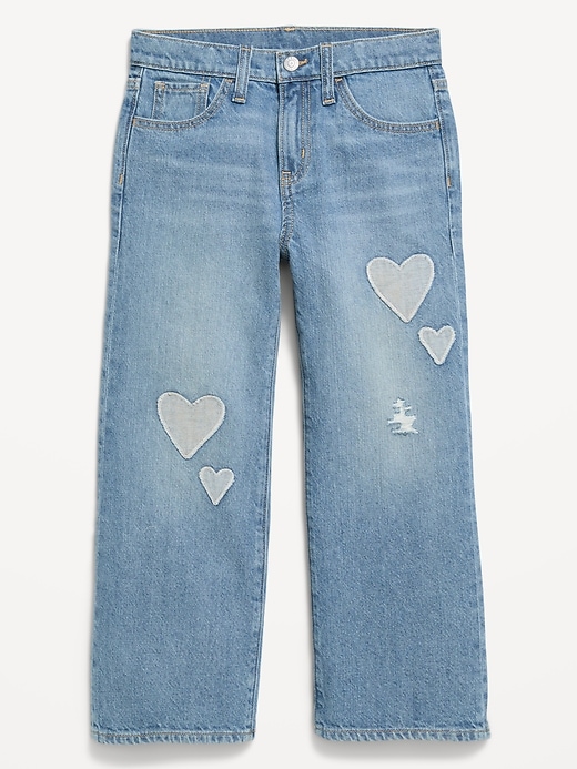 Image number 4 showing, High-Waisted Baggy Wide-Leg Jeans for Girls