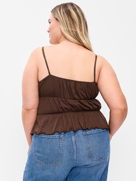 Image number 8 showing, Lace-Trim Smocked-Waist Tank Top