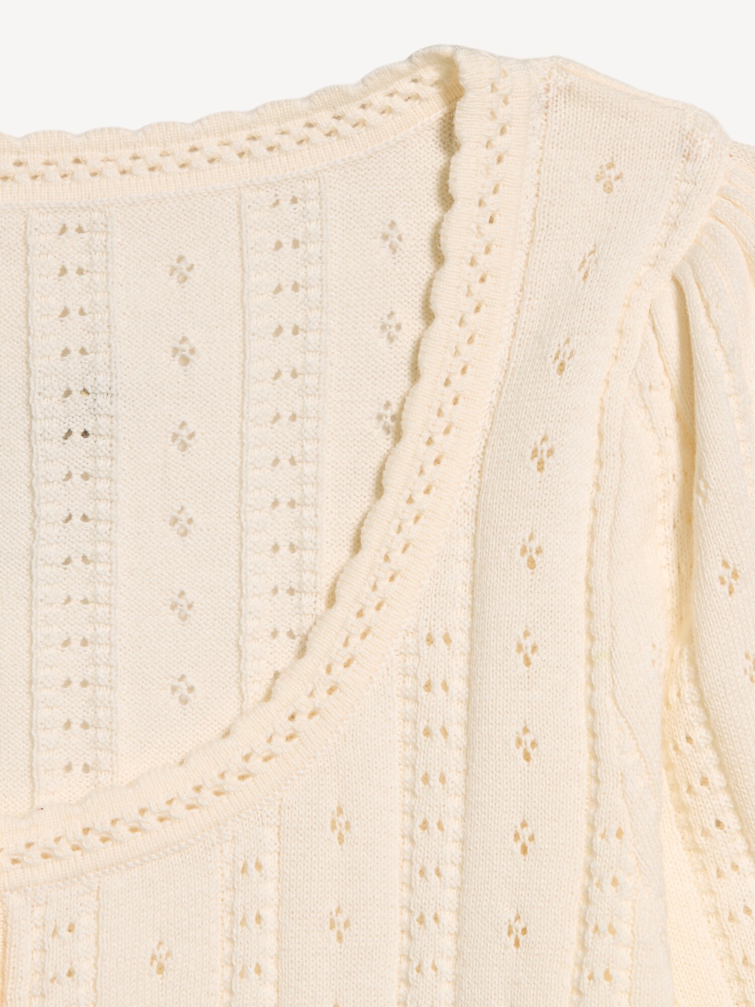 Женский свитер Old Navy Seaside Cotton Short-Sleeve Button-Down, цвет: Creme De La Creme — фото 6