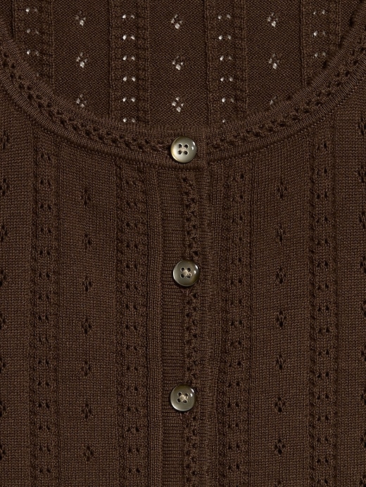 Image number 5 showing, Seaside Cotton Short-Sleeve Button-Down Sweater