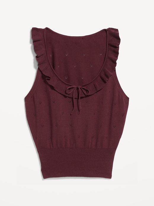 Image number 2 showing, SoSoft Cotton Tie-Front Pointelle Tank Top
