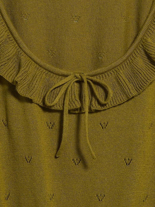Image number 5 showing, SoSoft Cotton Tie-Front Pointelle Tank Top