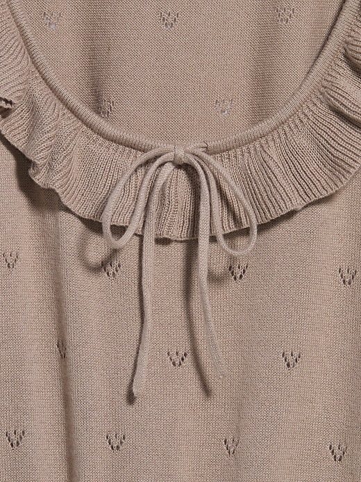 Image number 5 showing, SoSoft Cotton Tie-Front Pointelle Tank Top