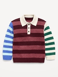 Image number 1 showing, SoSoft Long-Sleeve Collared Sweater for Toddler Boys