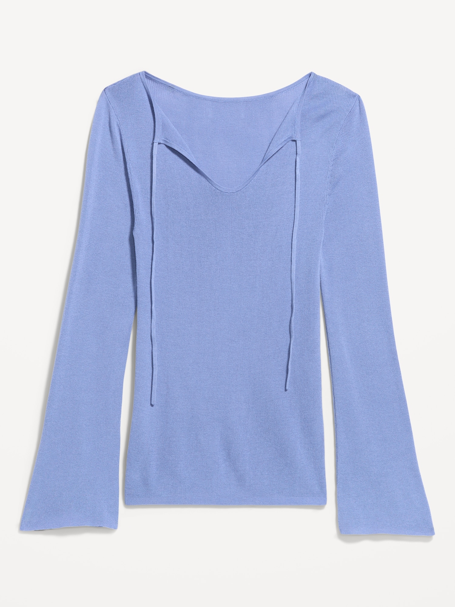 Bell-Sleeve Keyhole Top