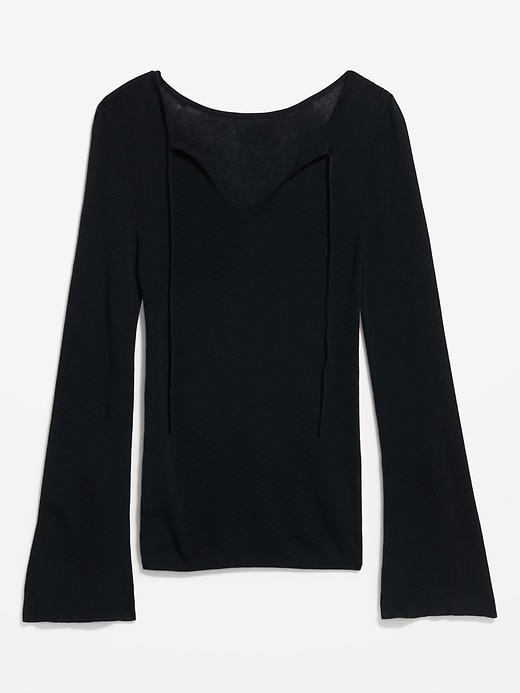 Image number 4 showing, Bell-Sleeve Keyhole Top