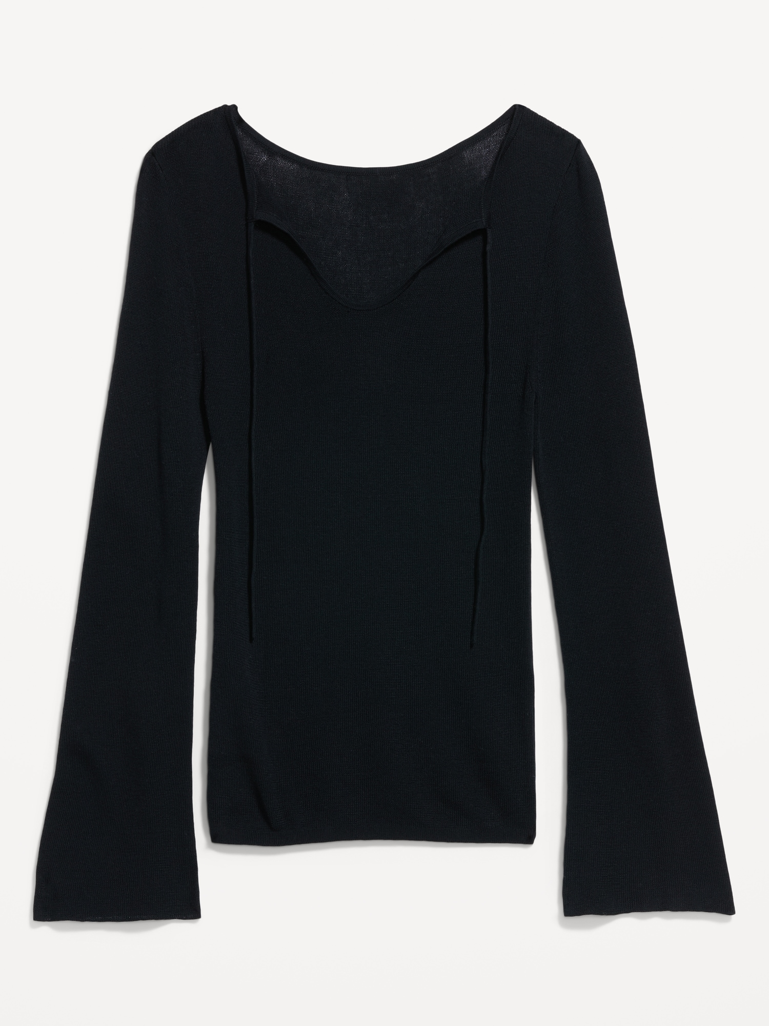 Bell-Sleeve Keyhole Top