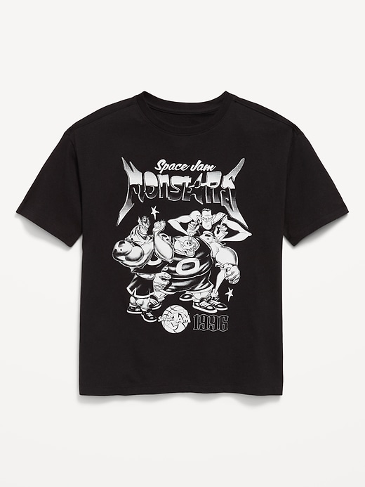 Image number 1 showing, Space Jam™ Oversized Gender-Neutral Graphic T-Shirt for Kids