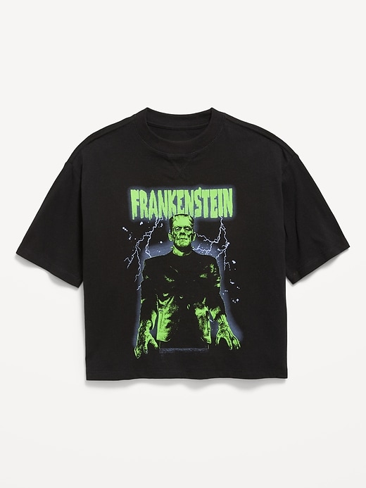 Image number 1 showing, Frankenstein™ Oversized Gender-Neutral Graphic T-Shirt for Kids