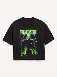 Image number 1 showing, Frankenstein™ Oversized Gender-Neutral Graphic T-Shirt for Kids