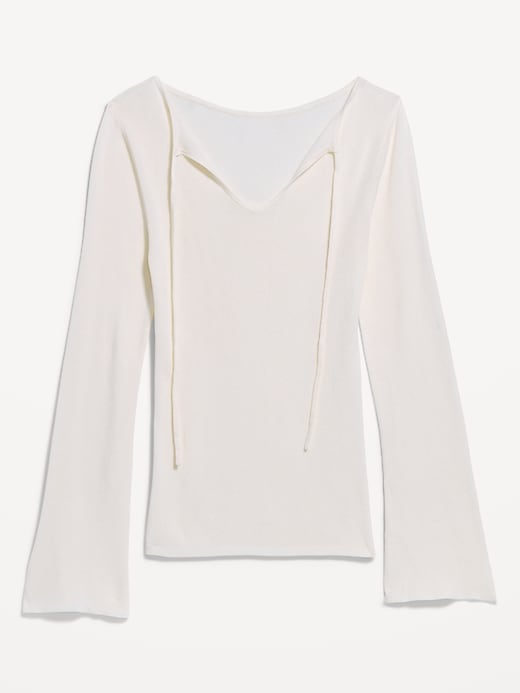 Image number 2 showing, Bell-Sleeve Keyhole Top
