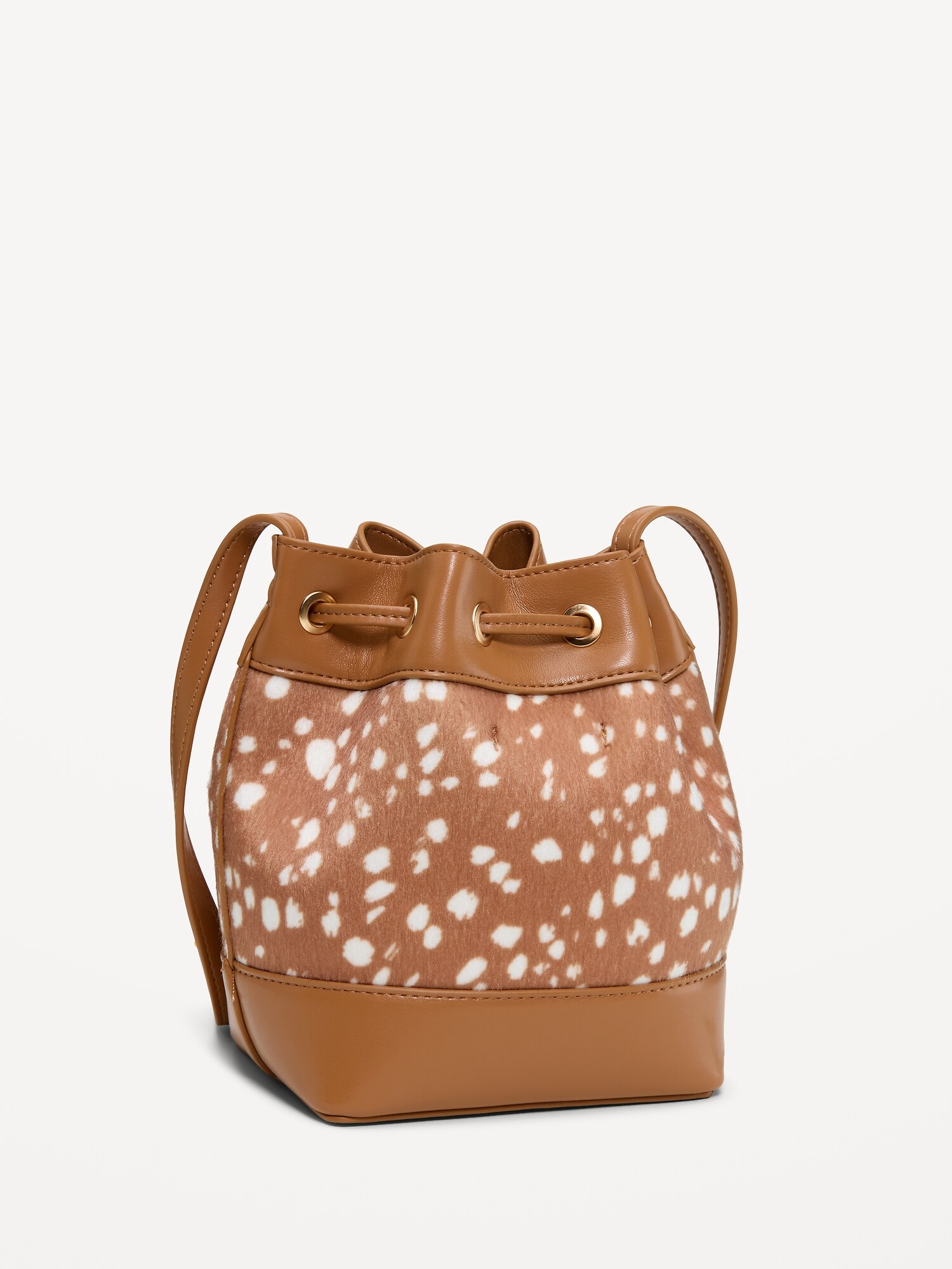 Женская сумка Old Navy Drawstring Fringe Bucket, цвет: Bambi — фото 3