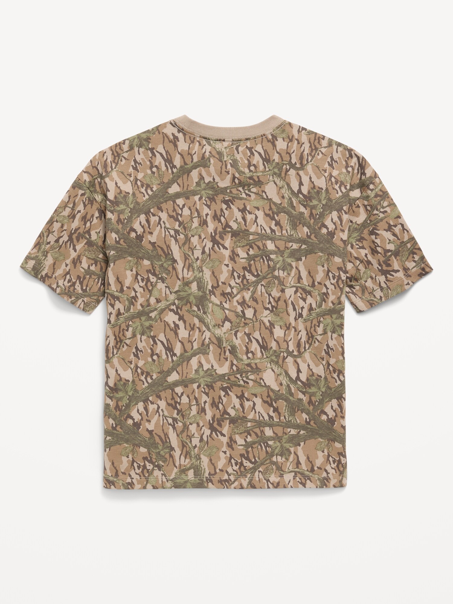 Футболка Old Navy Oversized Short-Sleeve Pocket T-Shirt для мальчиков, цвет: Зелёный камуфляжный — фото 2