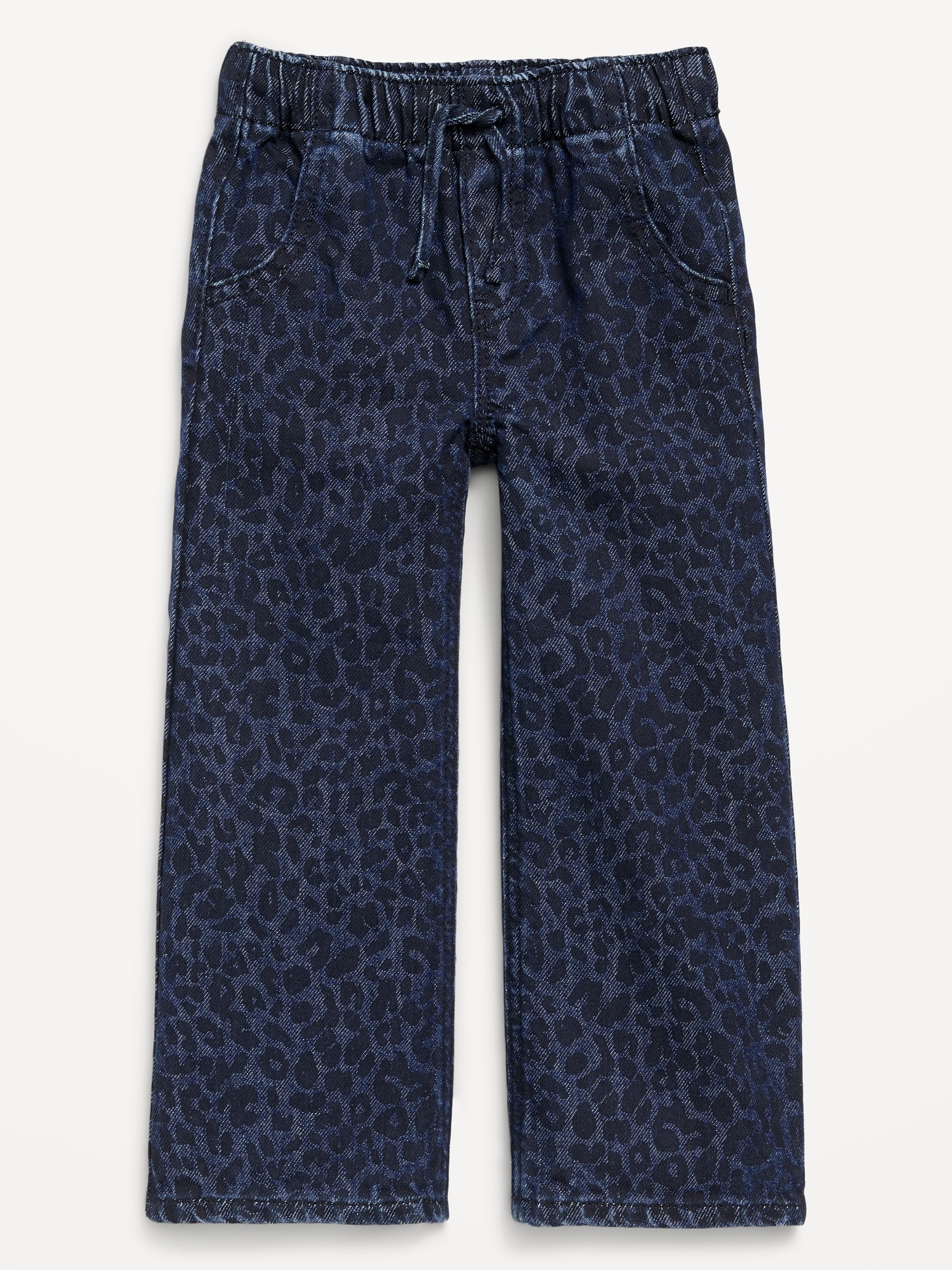 High-Waisted Baggy Wide-Leg Pull-On Jeans for Toddler Girls