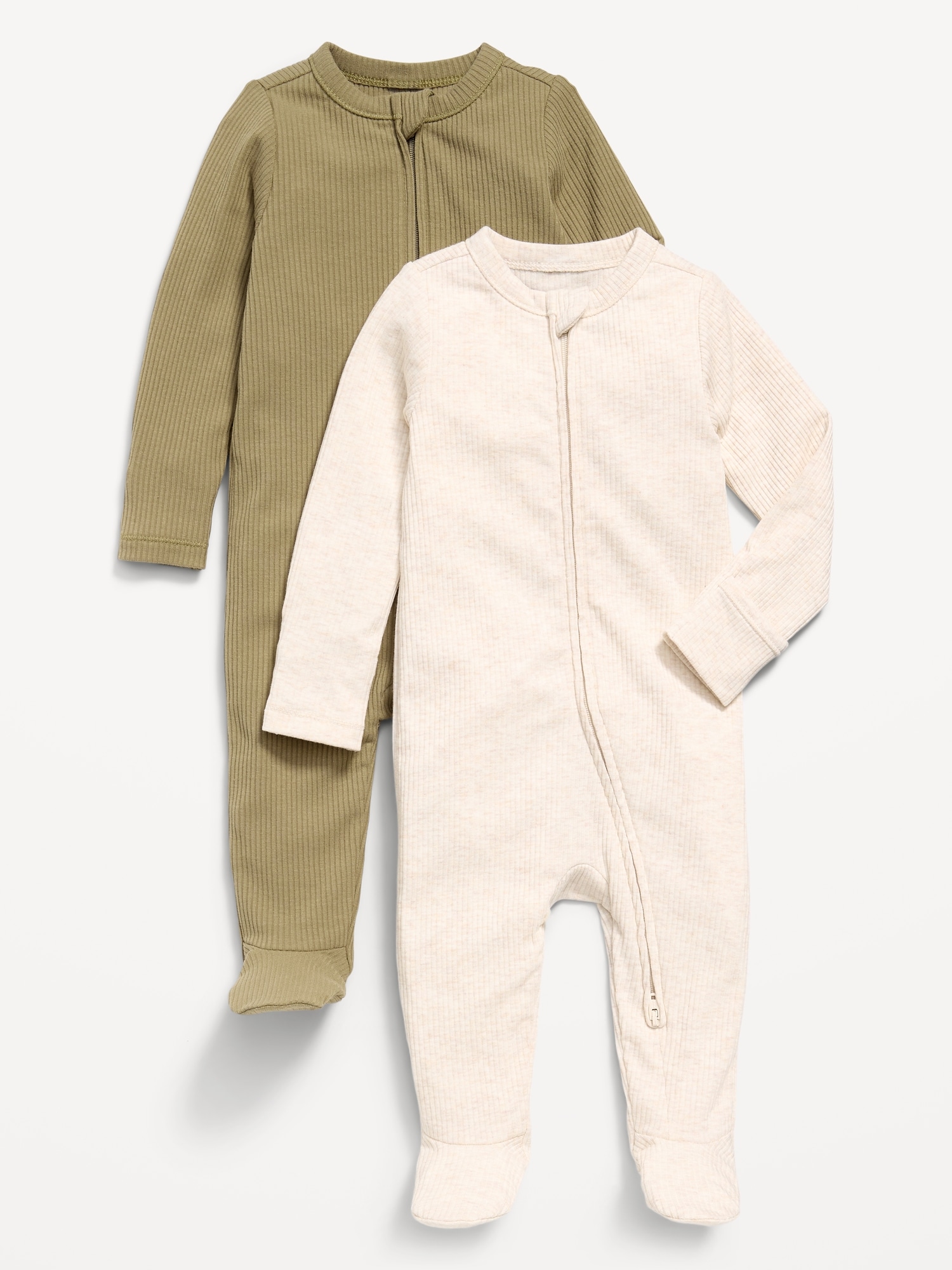 2-Way-Zip Sleep & Play Footed One-Piece 2-Pack for Baby
