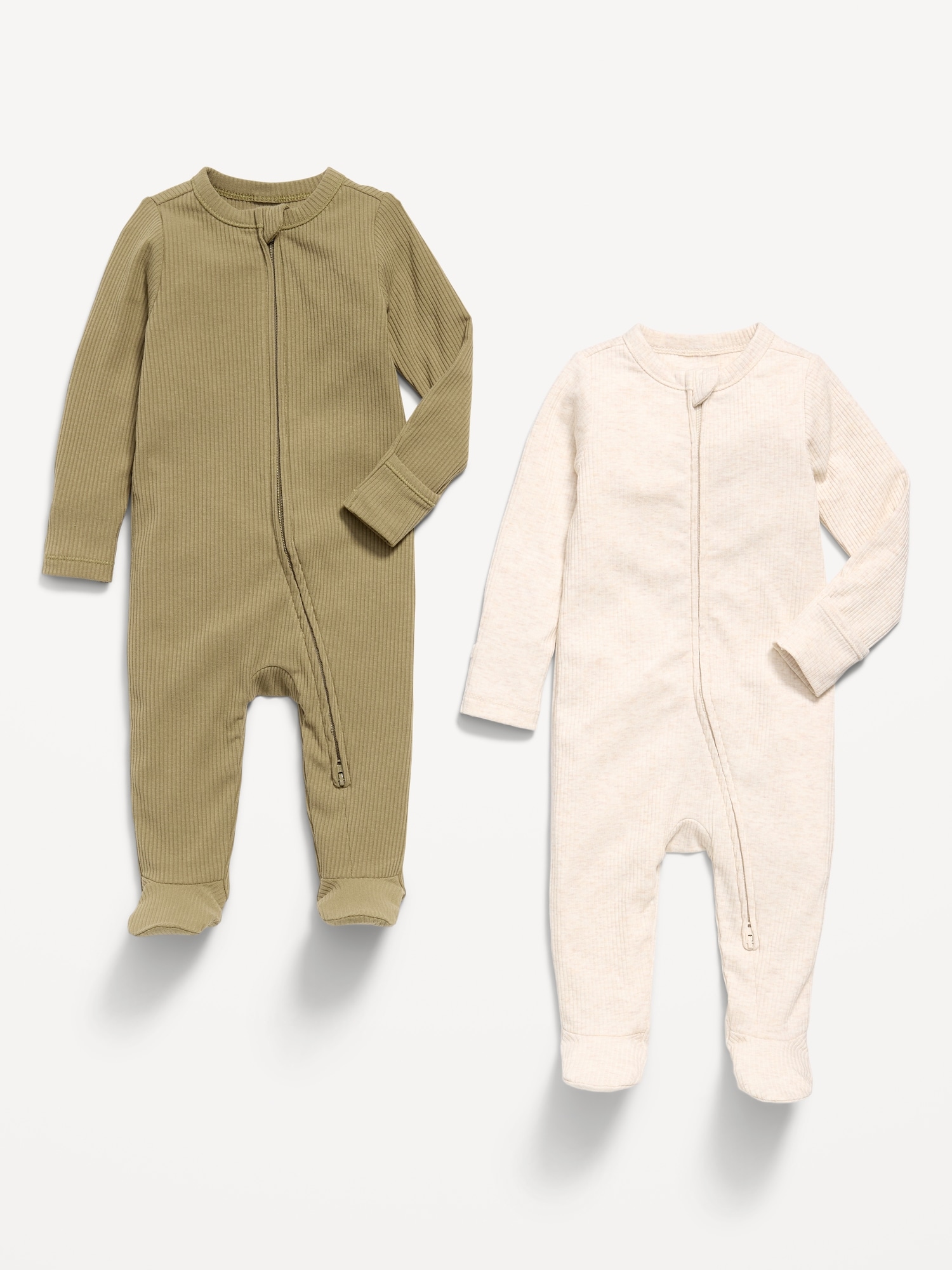 2-Way-Zip Sleep & Play Footed One-Piece 2-Pack for Baby