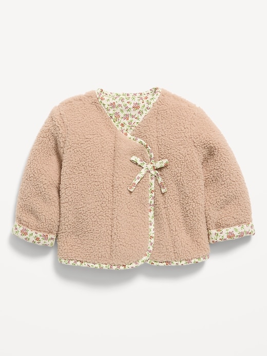 Image number 1 showing, Wrap-Front Sherpa Jacket for Baby