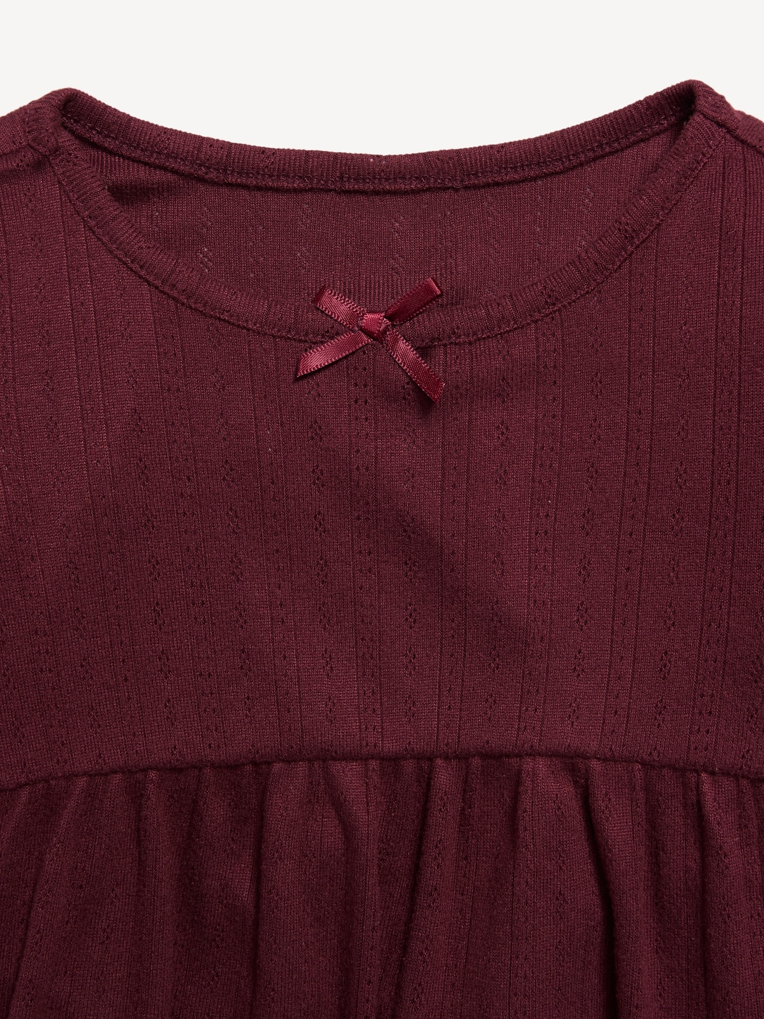 Long-Sleeve Pointelle-Knit Top and Pants Set for Baby