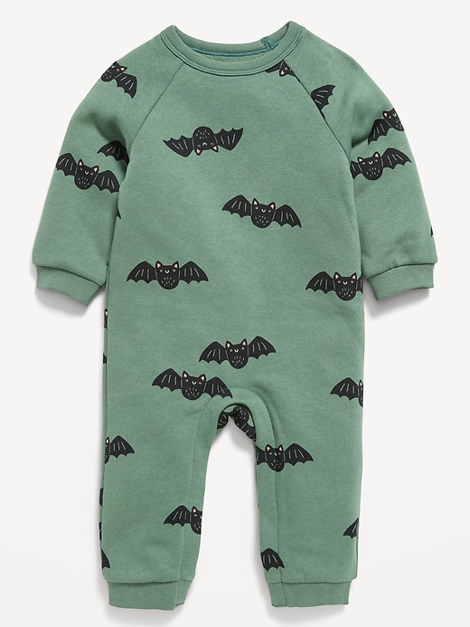 Image number 1 showing, Printed Long-Sleeve Fleece One-Piece for Baby