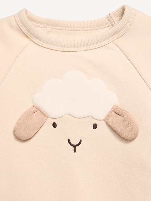 Image number 2 showing, Printed Long-Sleeve Fleece One-Piece for Baby