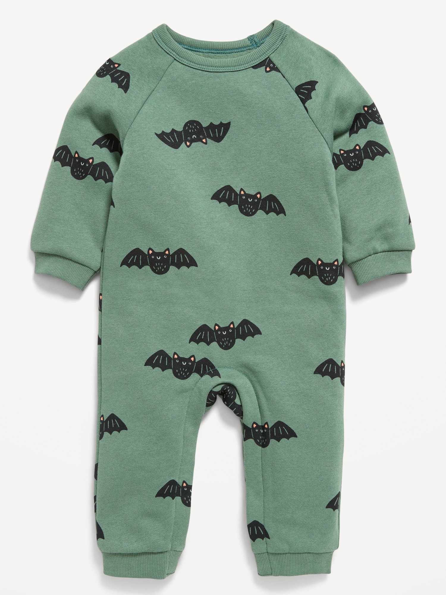 Printed Long-Sleeve Fleece One-Piece for Baby