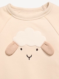 Image number 2 showing, Printed Long-Sleeve Fleece One-Piece for Baby