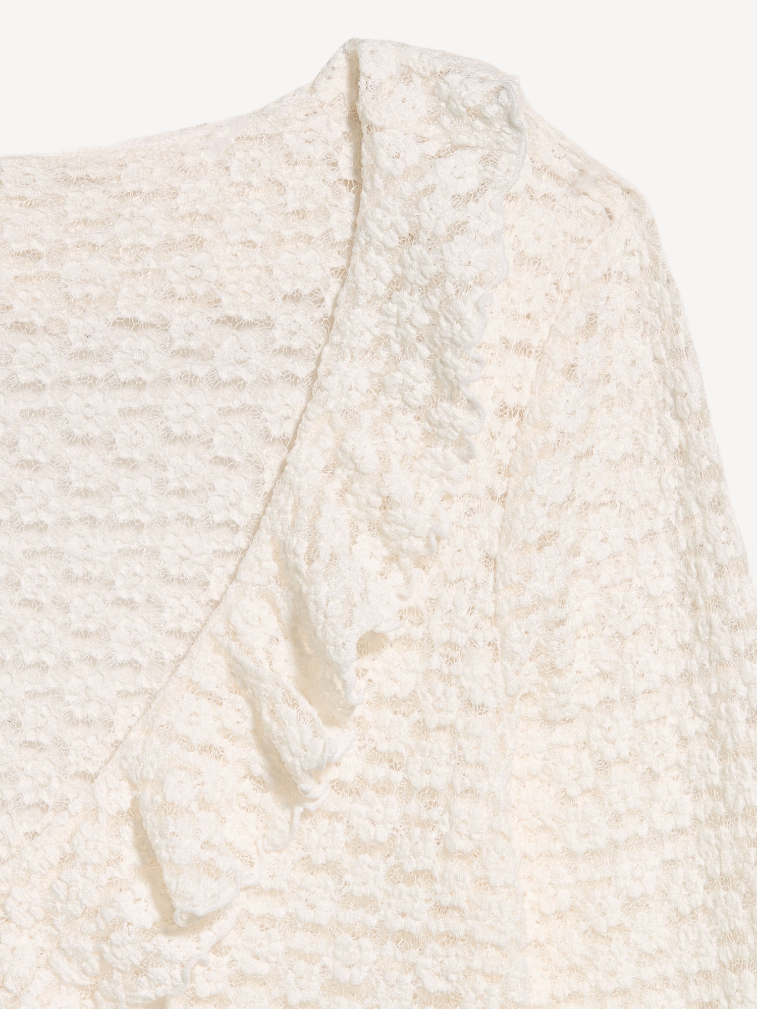 Fitted Bell-Sleeve Ruffle Top