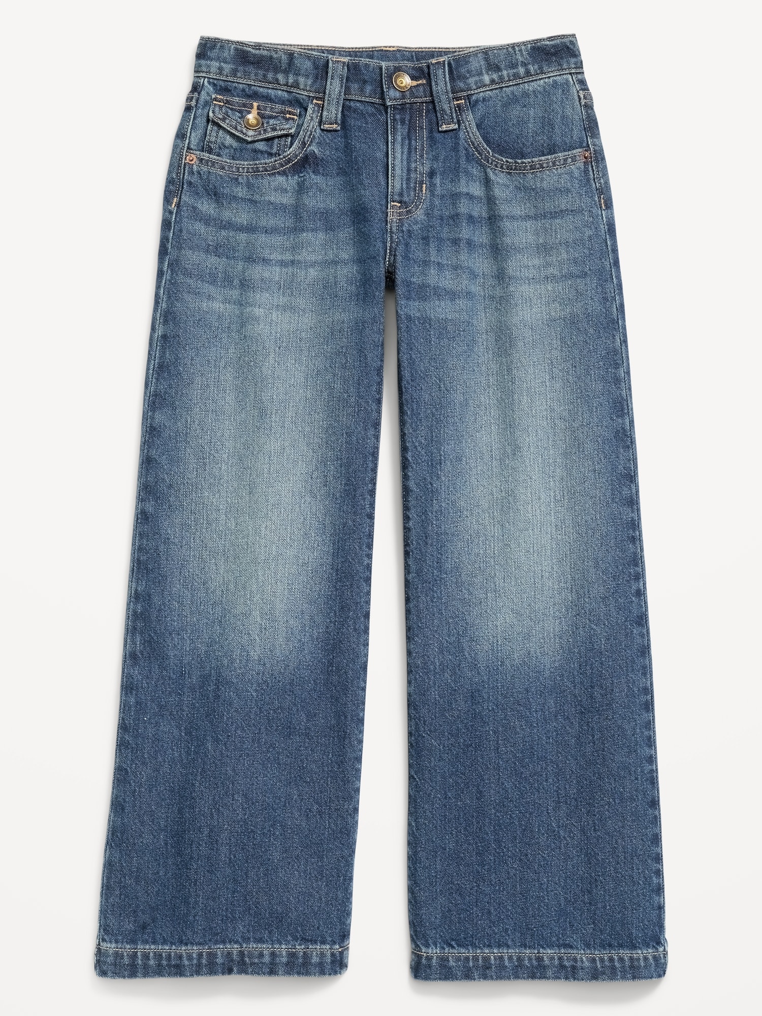 Low-Rise Baggy Wide-Leg Jeans for Girls