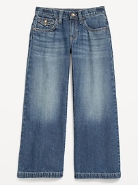 Image number 1 showing, Low-Rise Baggy Wide-Leg Jeans for Girls