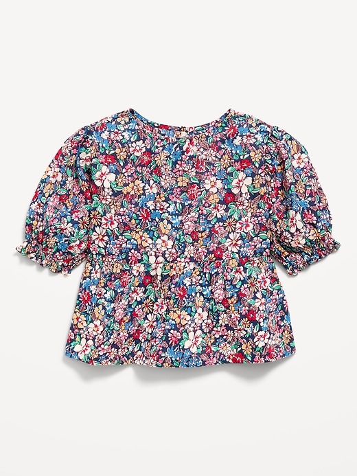Image number 1 showing, Short Puff-Sleeve Top for Toddler Girls