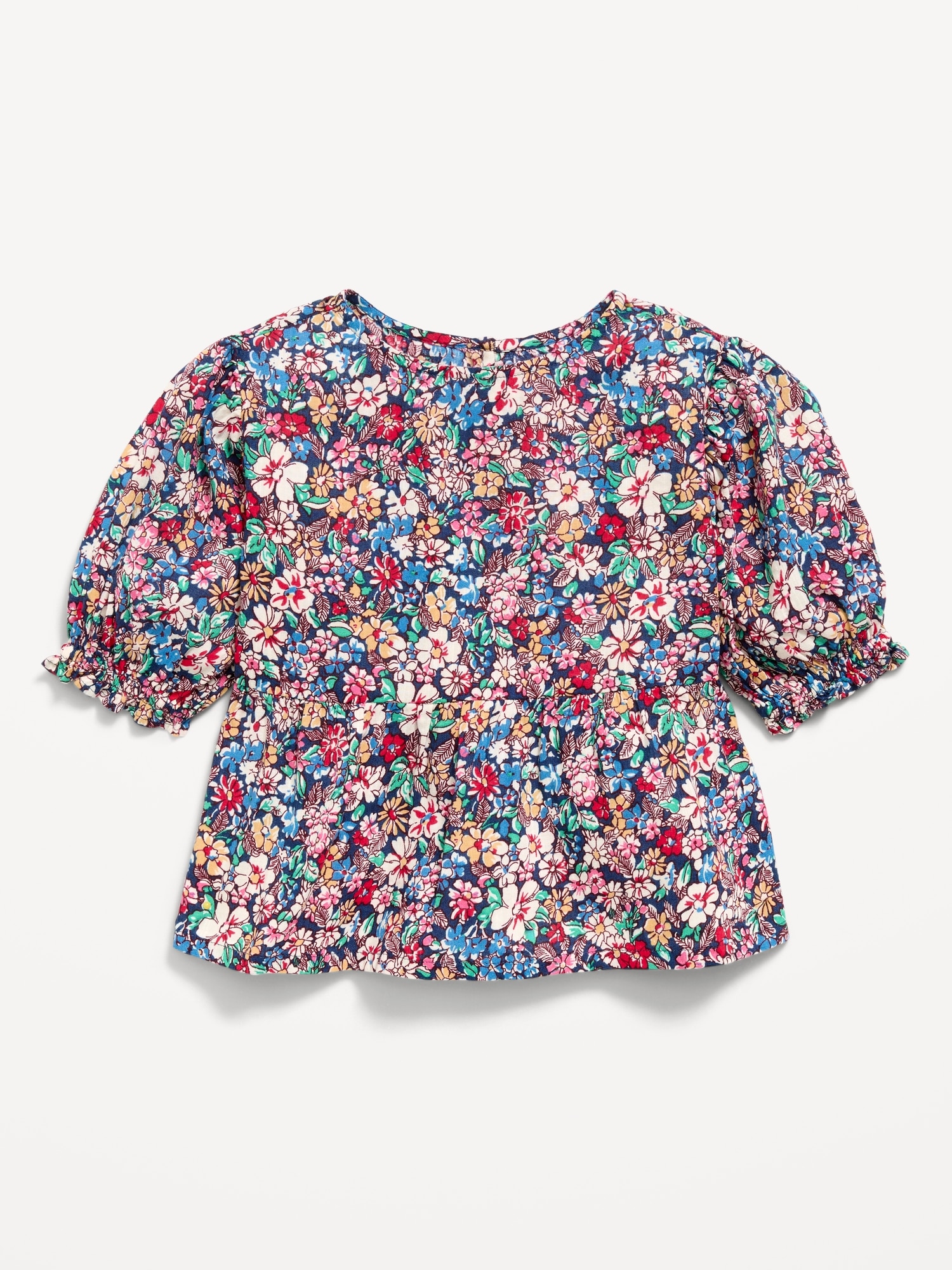 Short Puff-Sleeve Top for Toddler Girls