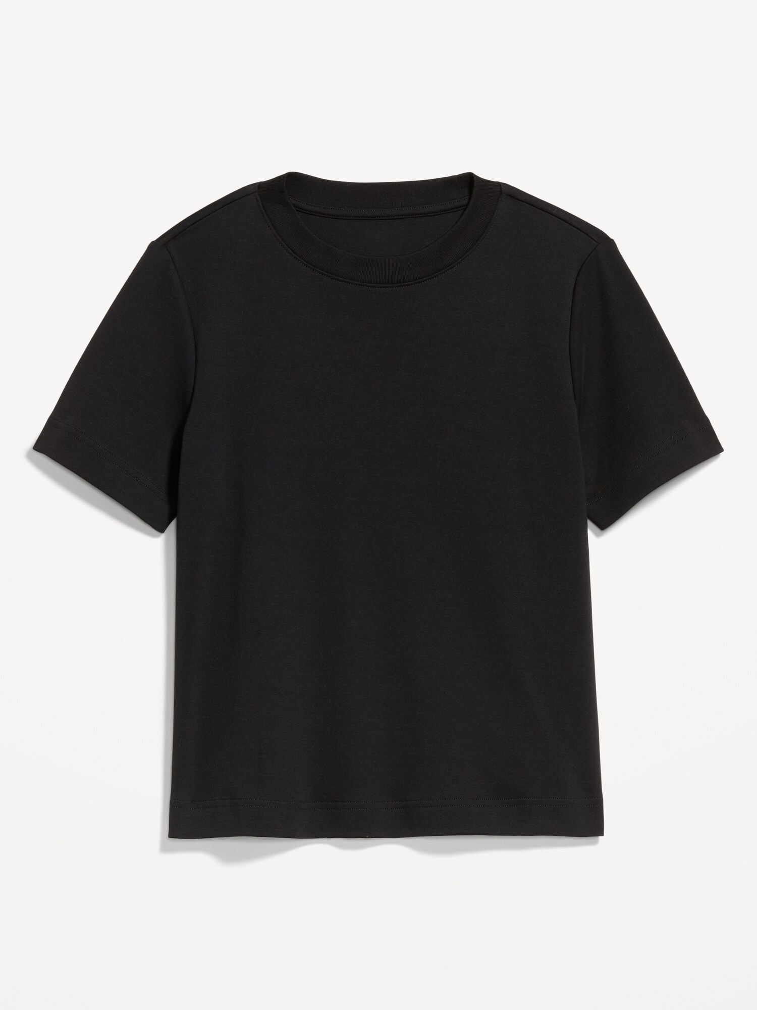 Женская футболка Old Navy Heavyweight Crew-Neck, цвет: Чёрный — фото 4