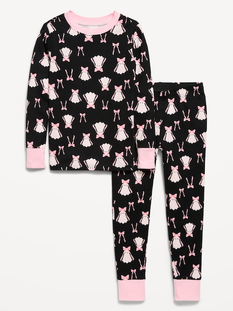 Printed Snug-Fit Graphic Pajama Set for Girls
