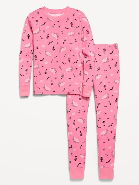 Printed Snug-Fit Graphic Pajama Set for Girls