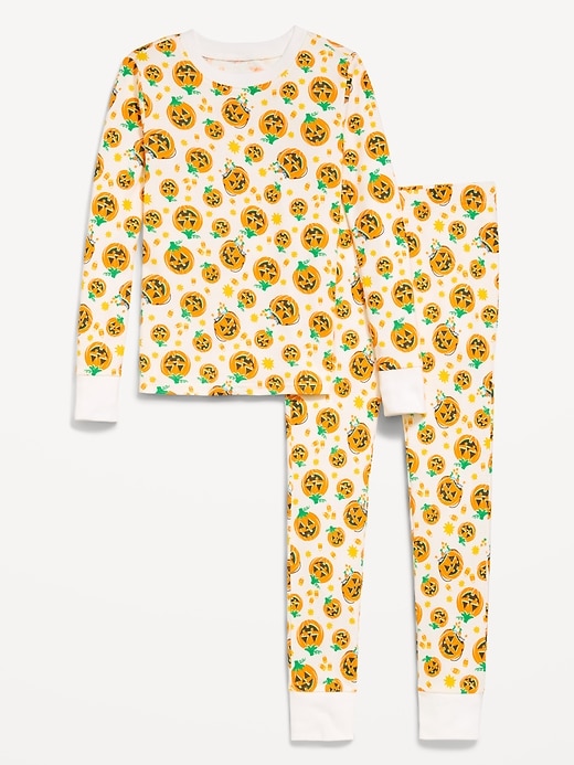 Image number 1 showing, Printed Snug-Fit Graphic Pajama Set for Girls