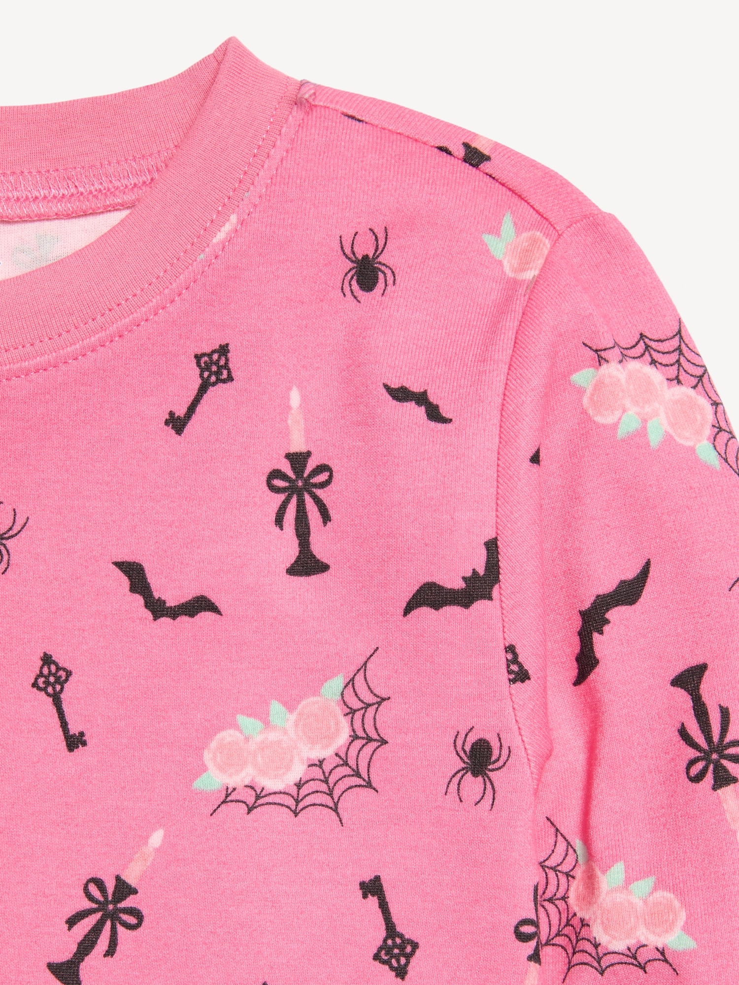Printed Snug-Fit Graphic Pajama Set for Girls