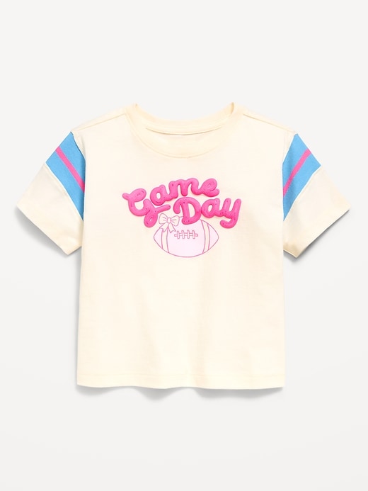 Image number 1 showing, Short-Sleeve Graphic T-Shirt for Toddler Girls