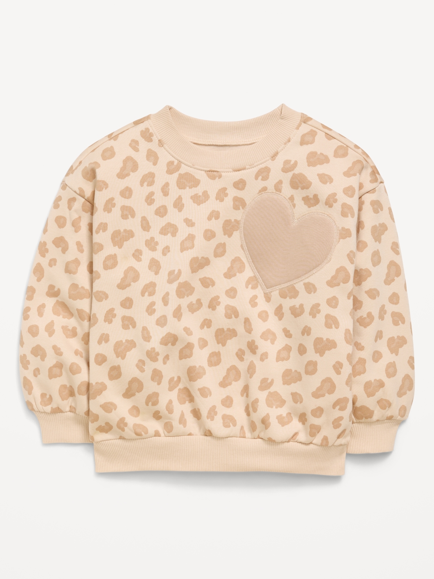 Printed Oversized Long-Sleeve Sweatshirt for Toddler Girls