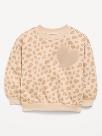 Image number 1 showing, Printed Oversized Long-Sleeve Sweatshirt for Toddler Girls