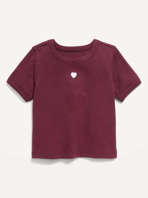 Short-Sleeve Ringer Graphic T-Shirt for Toddler Girls
