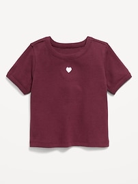 Image number 1 showing, Short-Sleeve Ringer Graphic T-Shirt for Toddler Girls