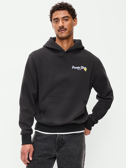 Logo-Graphic Popover Hoodie