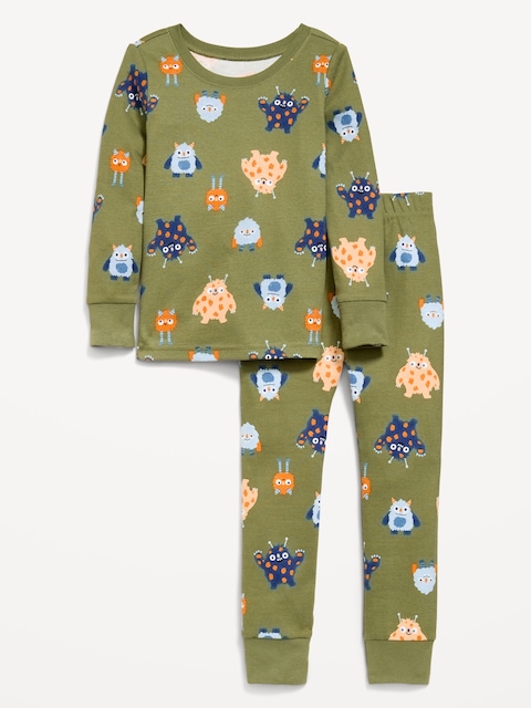 Printed Snug-Fit Pajama Set for Toddler & Baby