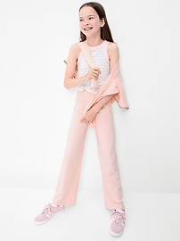 Image number 3 showing, Foldover Jersey Knit Wide-Leg Pants for Girls
