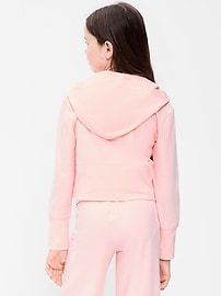 Image number 2 showing, Fitted Cropped 2-Way-Zip Hoodie for Girls
