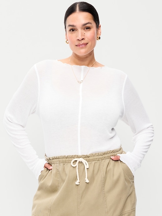 Image number 7 showing, Lettuce-Edge Tissue T-Shirt