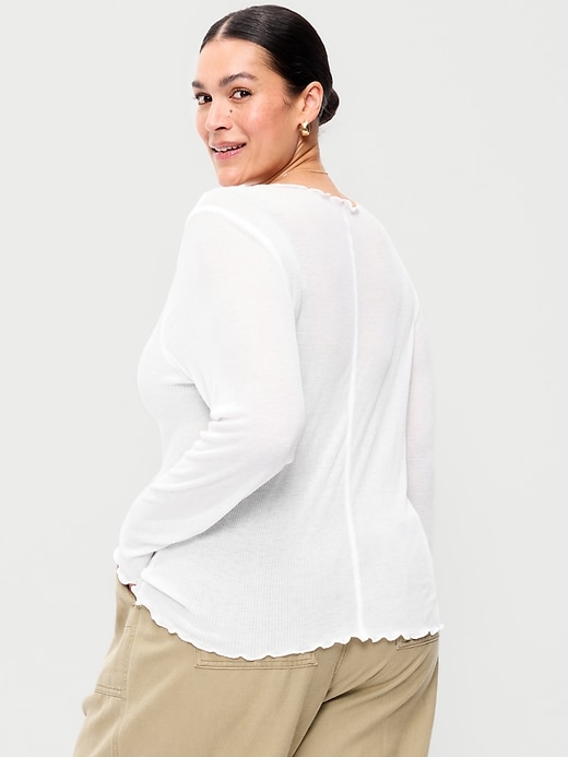 Image number 8 showing, Lettuce-Edge Tissue T-Shirt
