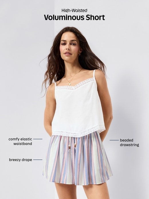 Image number 9 showing, High-Waisted Drapey Skirt Short